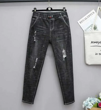 Shara | Damen Baggy Jeans | Lockere Hose in Schwarz