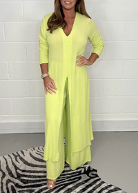 Frauke | Damen Sommer Outfit | Zweiteiler Set in Gelb