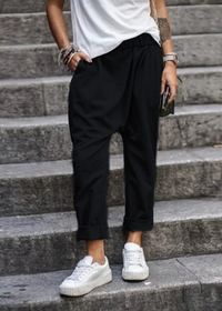 Zenzi | Damen Baggy Hose | Leichte in Schwarz