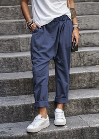 Zenzi | Damen Baggy Hose | Leichte in Tiefblau