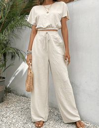 Ysabella | Damen Sommer Outfit | Moderne in Aprikose