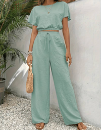 Ysabella | Damen Sommer Outfit | Moderne in Limettengrün