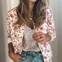 Damen Sommerjacke - Gudrun in Rosa-Weiß