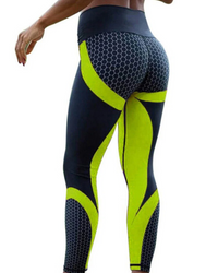 Keisha | Damen Sport Leggings | Trainingshose in Gelb/Grün