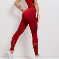 Jesha | Damen Sport Leggings | Trainingshose in Rot
