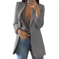 Nika | Damen Elegant Blazer | Schwarz in Grau
