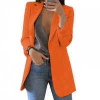 Nika | Damen Elegant Blazer | Schwarz in Orange