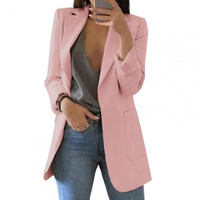 Nika | Damen Elegant Blazer | Schwarz in Rosa