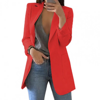Nika | Damen Elegant Blazer | Schwarz in Rot