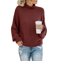 Dori | Damen Stehkragen Pullover | Ausgefallene in Braun