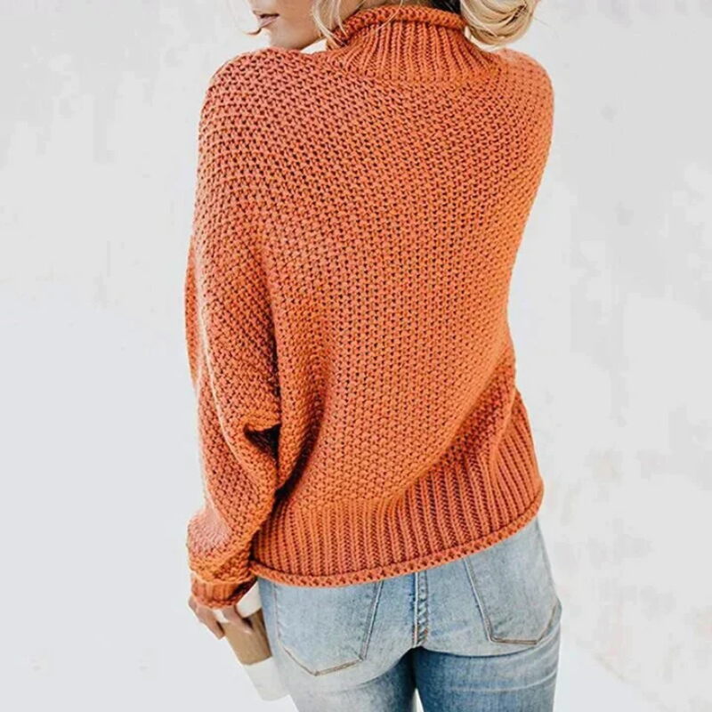 Manuela | Damen Strick Pullover | Stehkragen