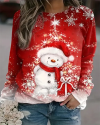 Anjie | Damen Weihnachtspullover | Strick in Rot 1