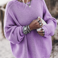 Loretta | Damen Strickpullover | Oversized in Lila