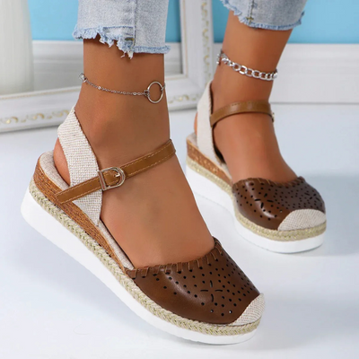Damen stylische Espadrilles mit Knöchelriemen | Sommer