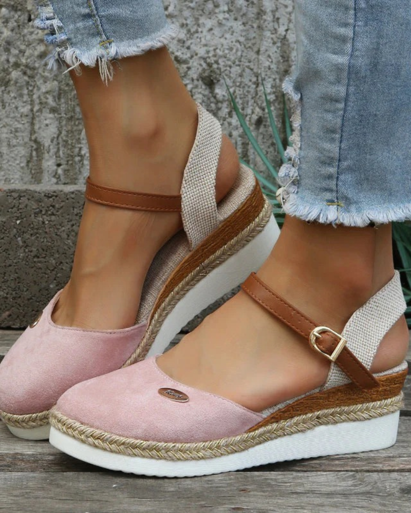 Damen stylische Sommer-Espadrilles | Plateau