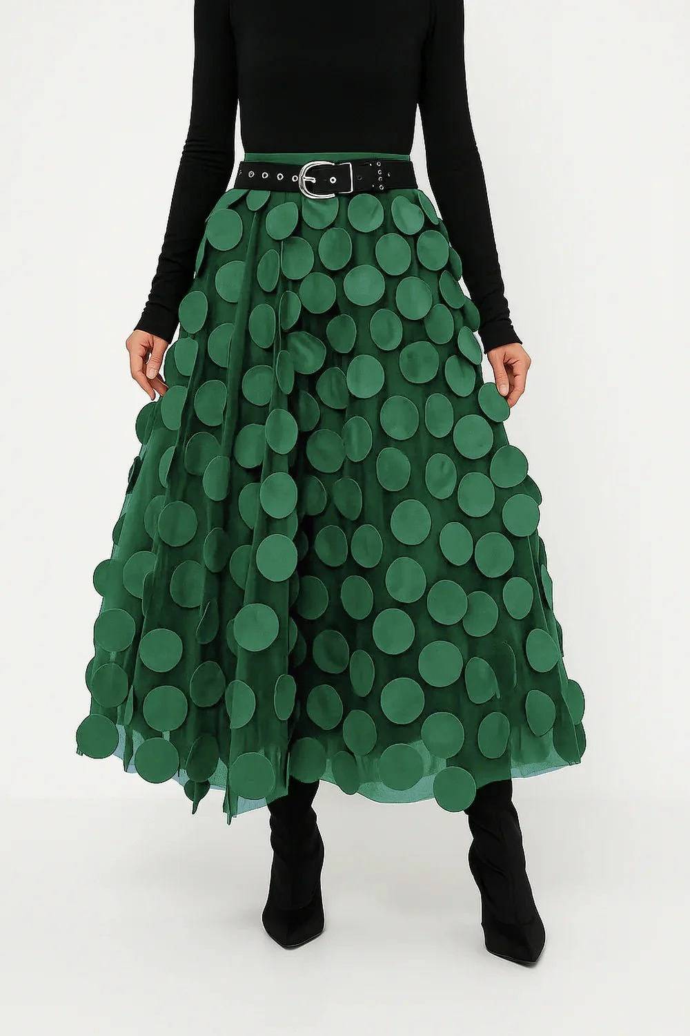 Damen stylischer Vintage-Midirock | Lang