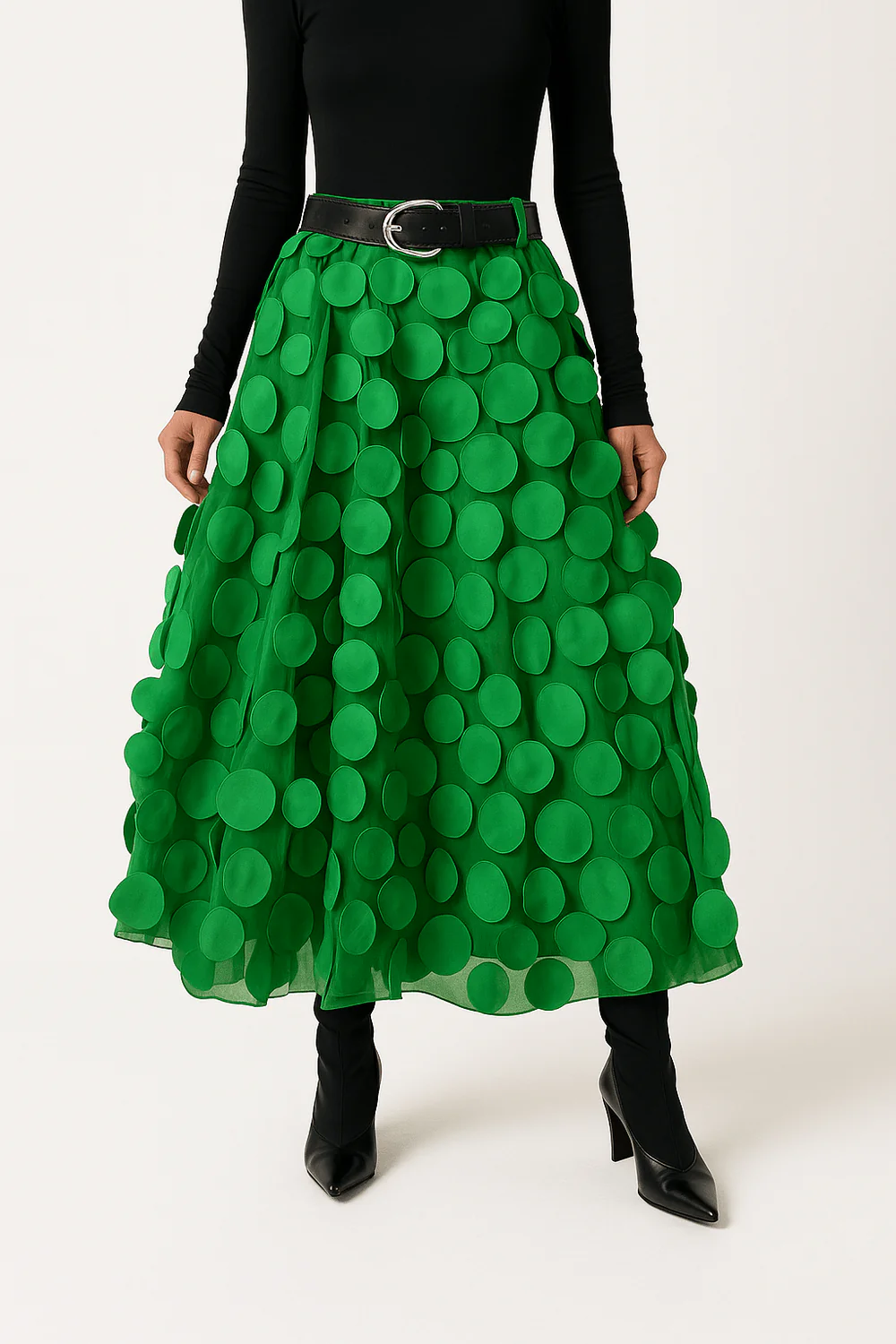 Damen stylischer Vintage-Midirock | Lang