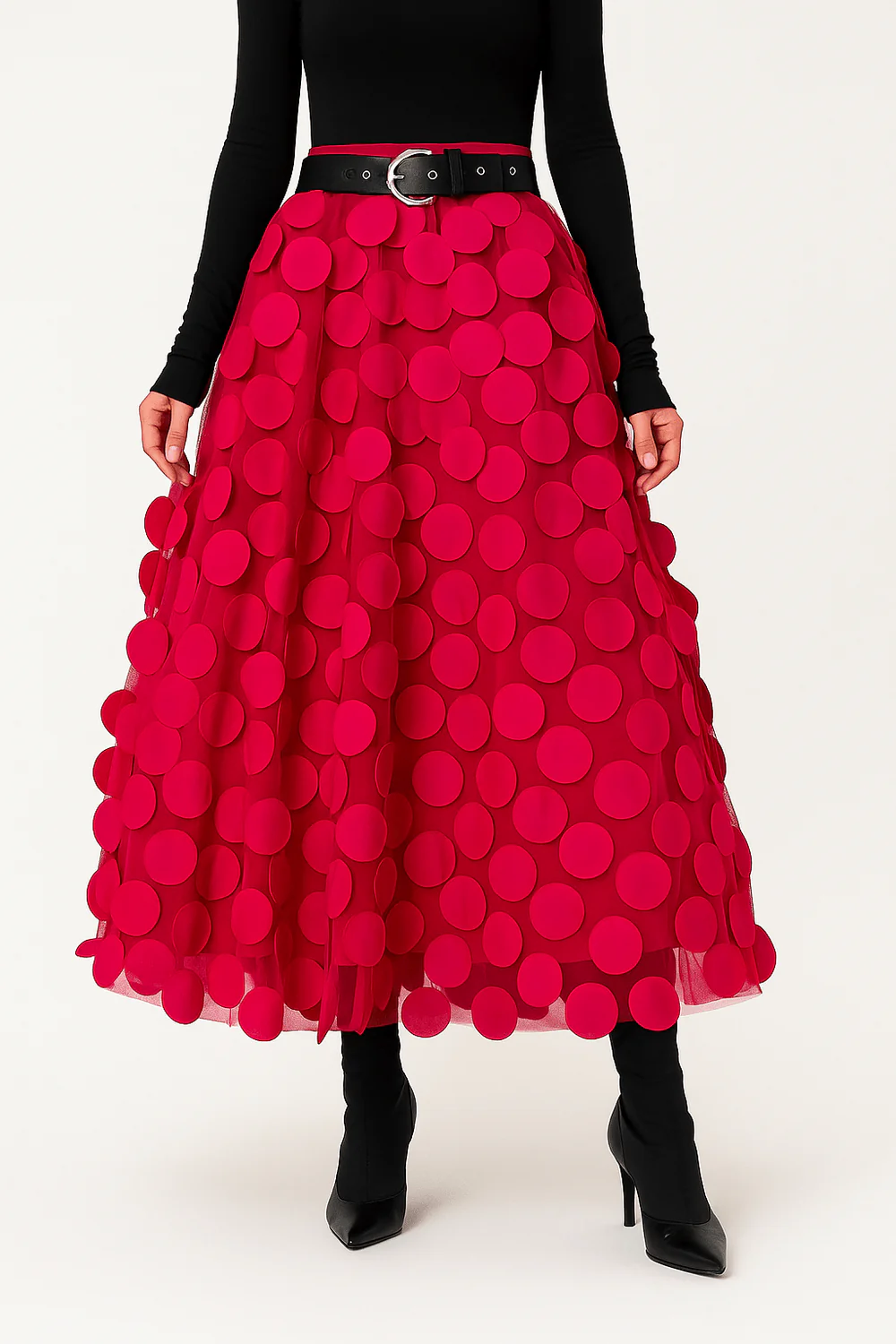 Damen stylischer Vintage-Midirock | Lang