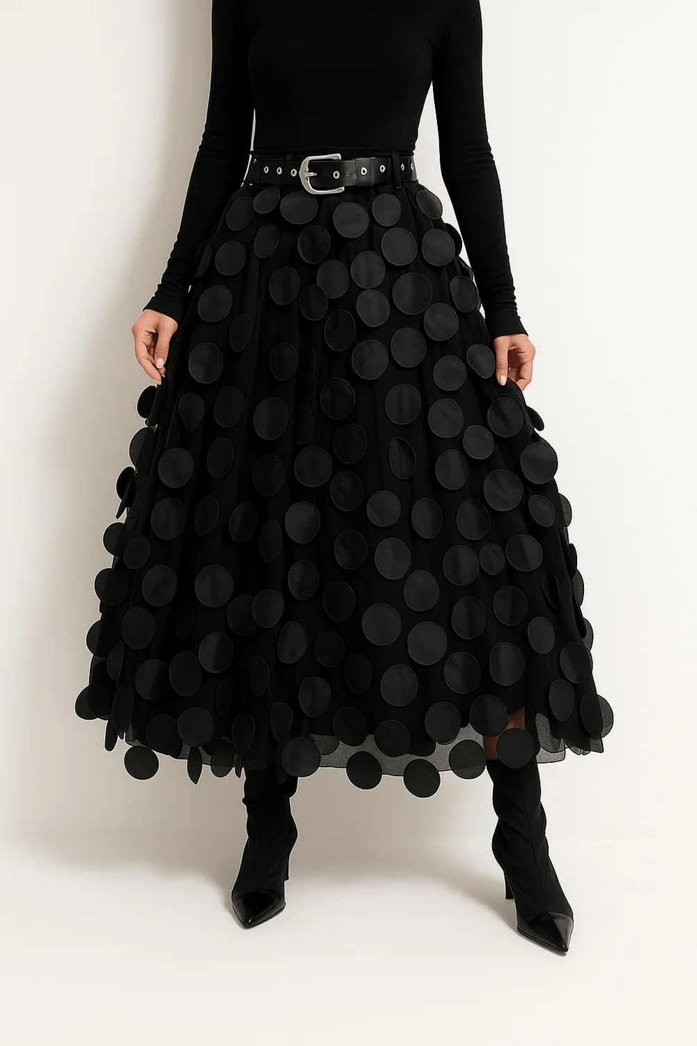 Damen stylischer Vintage-Midirock | Lang