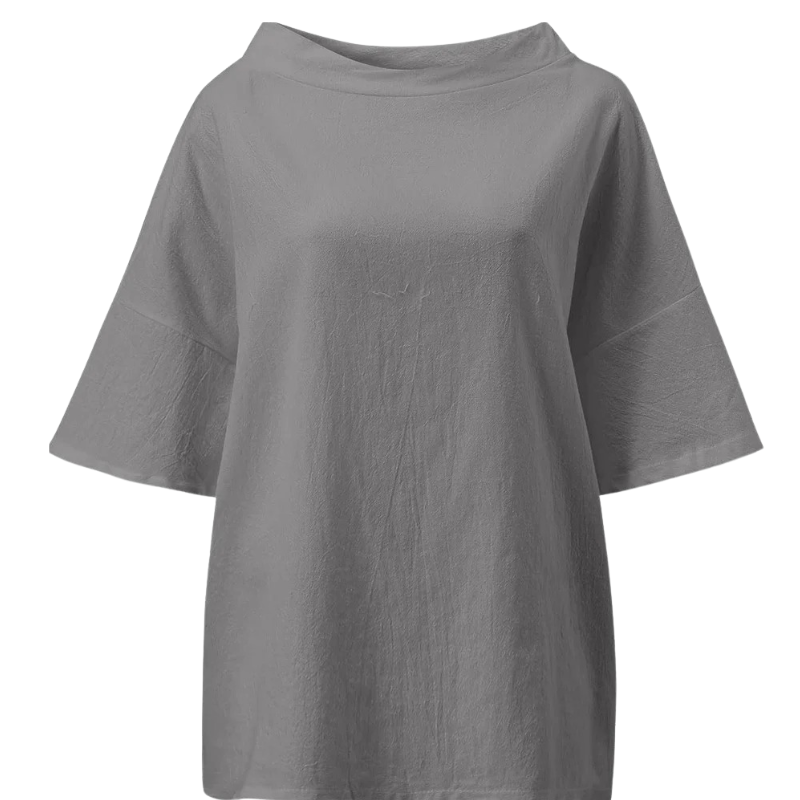 Damen stylisches lockeres Hemd | Kurzarm