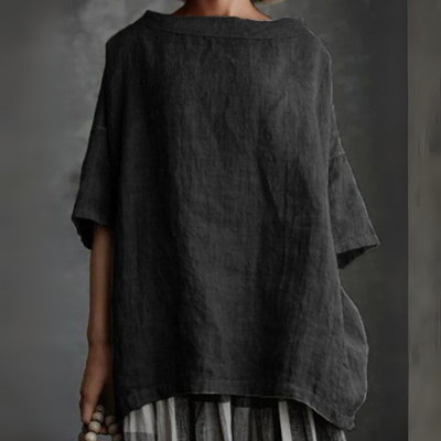 Damen stylisches lockeres Hemd | Kurzarm