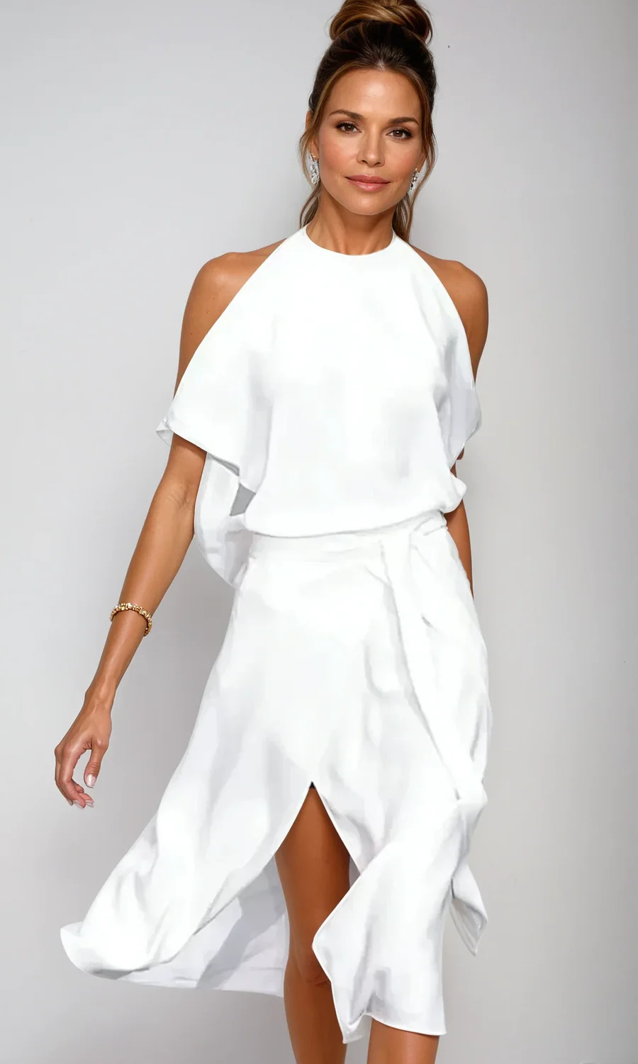 Damen stylisches Sommerpartykleid | Midi