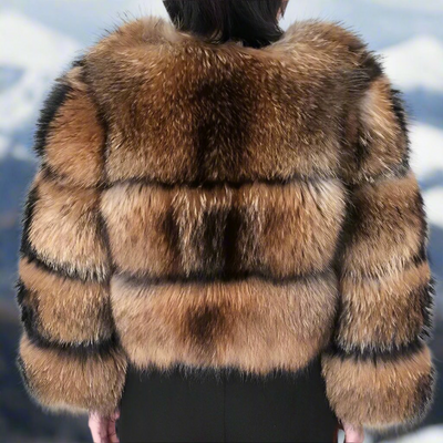 Kirsten | Teddy Jacke Damen | Braun