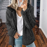 Miles | Teddy Jacke Damen | Lang in Schwarz