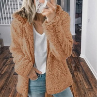Miles | Teddy Jacke Damen | Lang in Kaffee