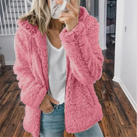 Miles | Teddy Jacke Damen | Lang in Rosa
