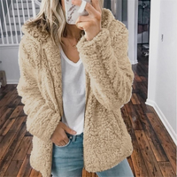 Miles | Teddy Jacke Damen | Lang in Khaki