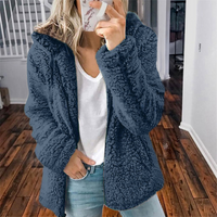 Miles | Teddy Jacke Damen | Lang in Blau