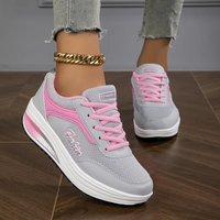 Harriet | Damen Tendance Sneaker | Turnschuhe in Grau mit Rosa