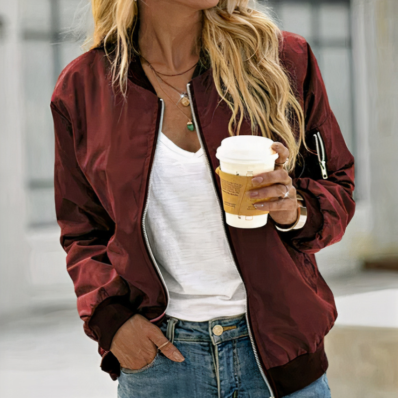 Damen trendige Bomberjacke | Leichte