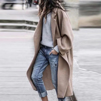 Sofie | Damen Lange Trenchcoat | Winterjacke in Khaki