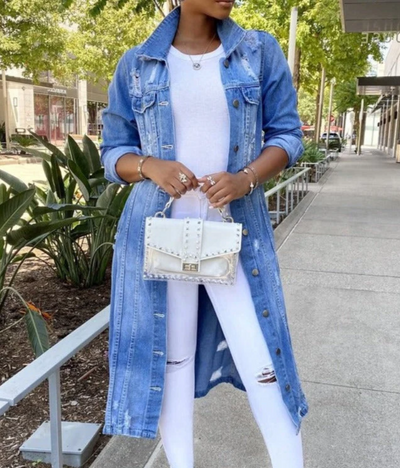 Freya | Damen Vintage Jacke | Mantel lang