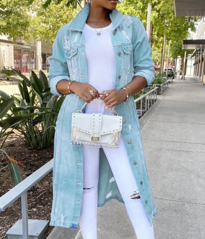 Freya | Damen Vintage Jacke | Mantel lang