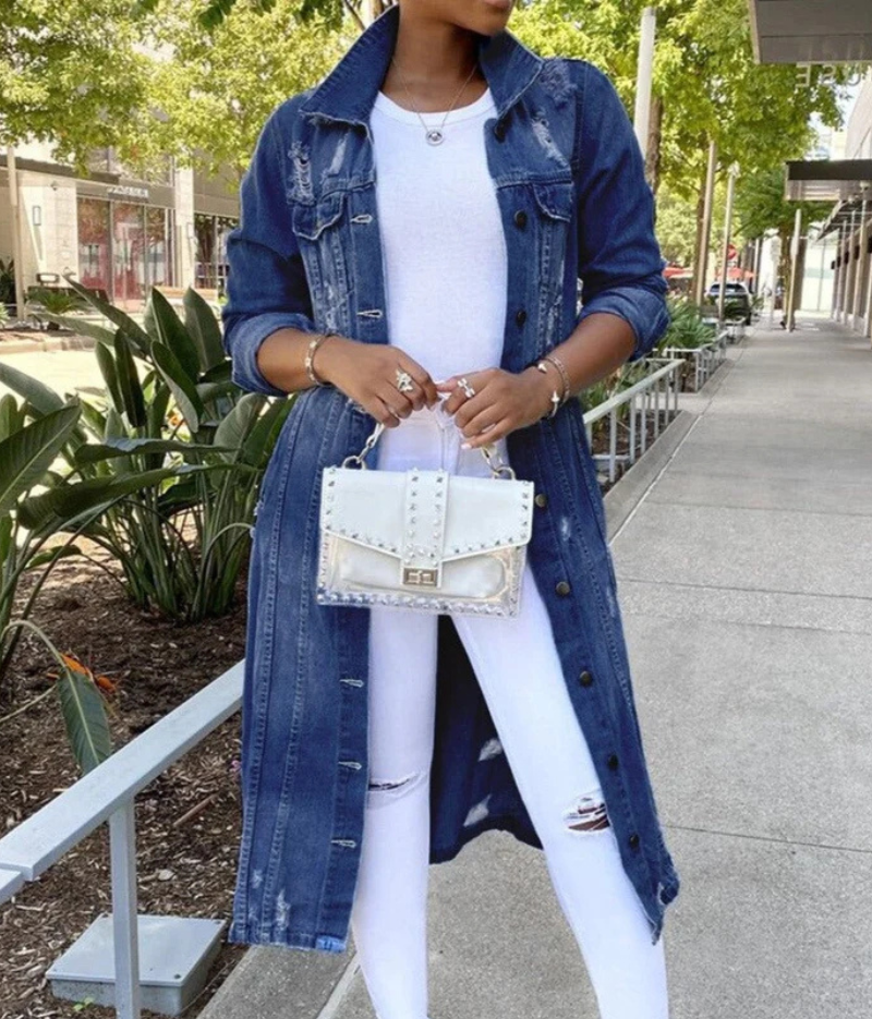 Freya | Damen Vintage Jacke | Mantel lang