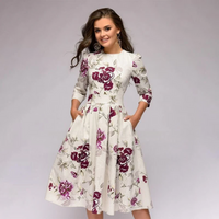 Felize | Damen Elegant Partykleid | Midi in Weiß