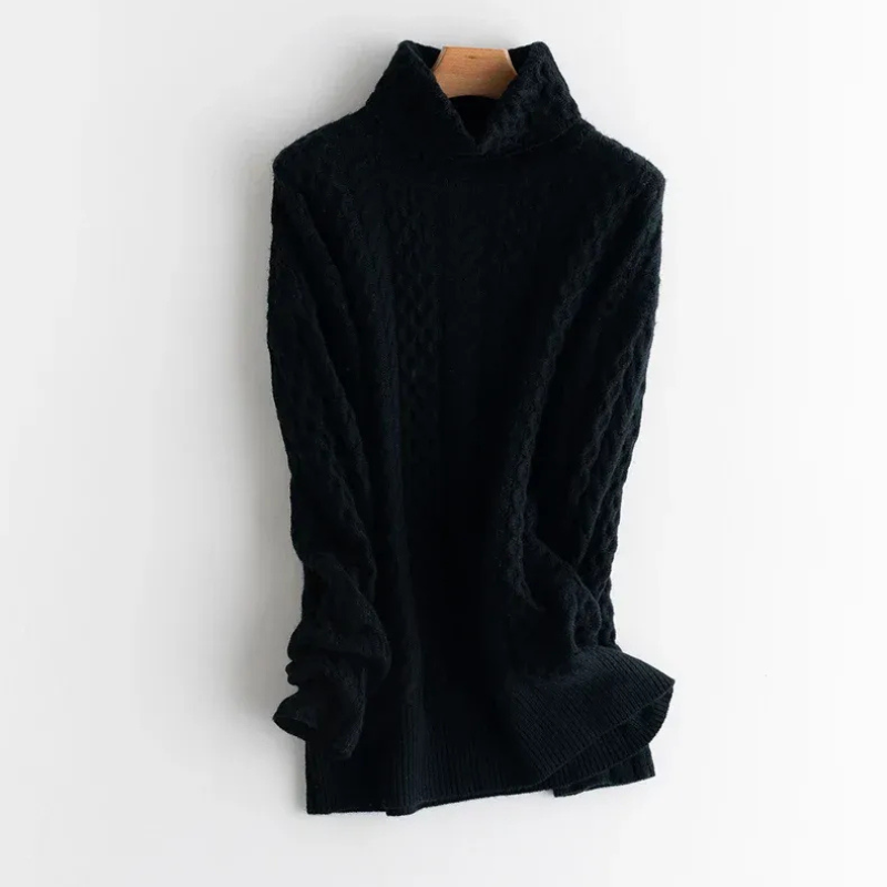 Damen Vintage-Strickpullover | Rollkragen