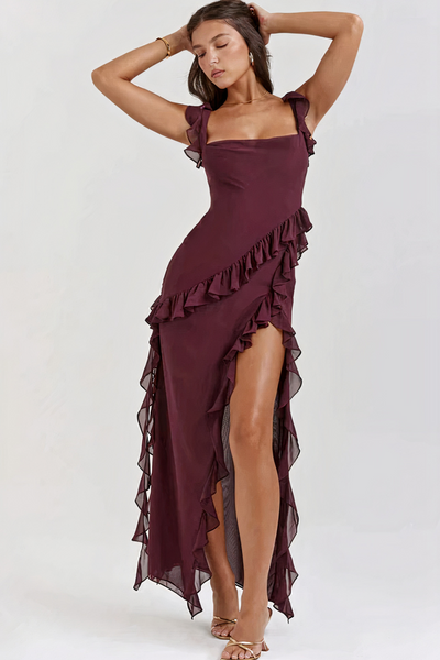 Damen Vintage-stylisches Partykleid | Maxi