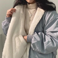 Pauline | Damen Warme Winterjacke | Oversized in Blau