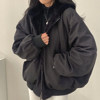 Pauline | Damen Warme Winterjacke | Oversized in Schwarz