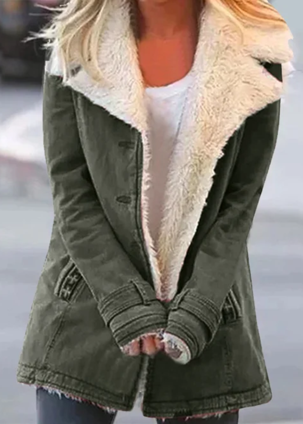 Gloria | Damen Lange Jeansjacken | Schwarz