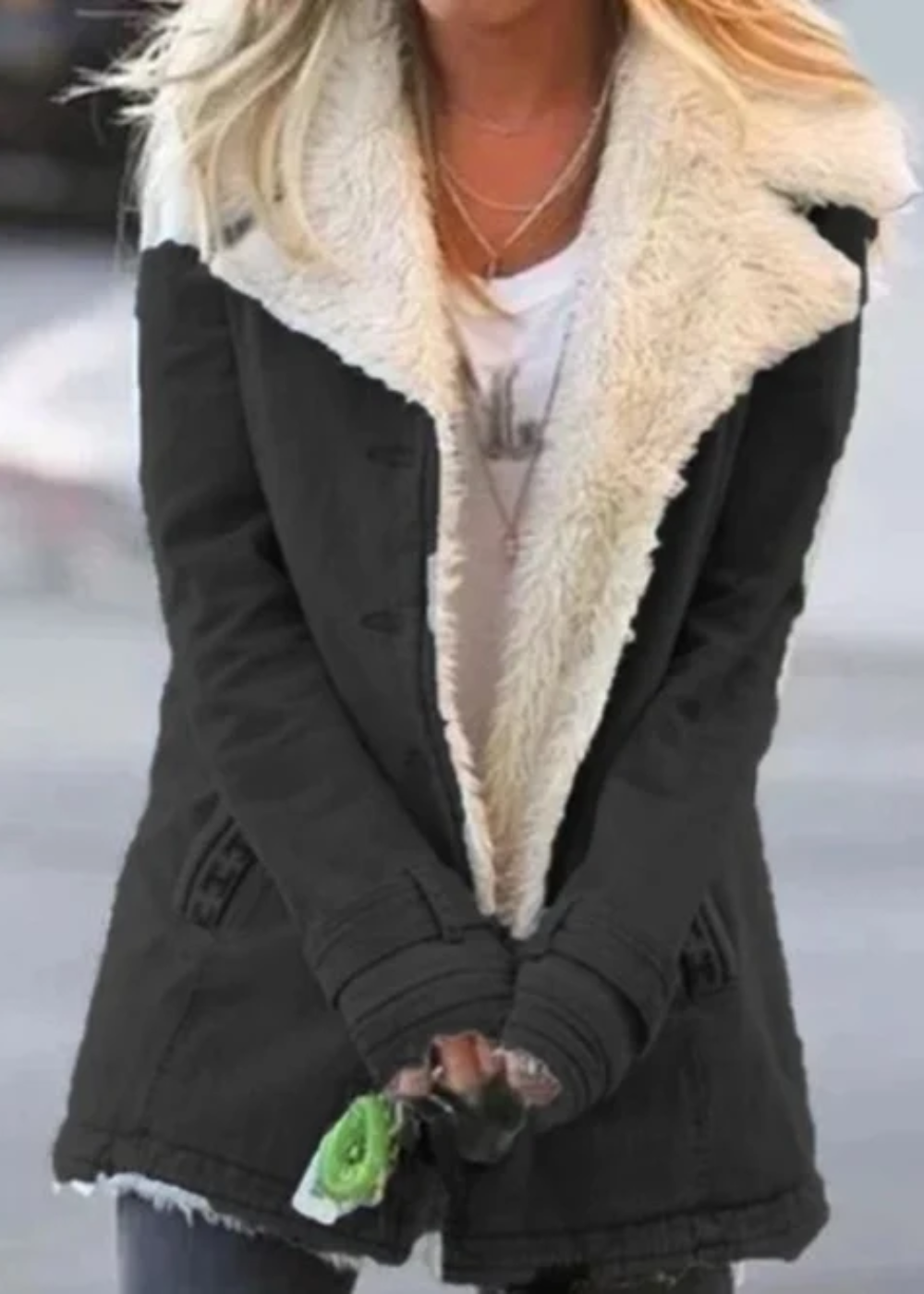 Gloria | Damen Lange Jeansjacken | Schwarz