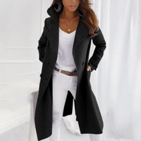 Klara | Damen Warme Winterjacke | Lang in Schwarz