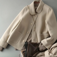 Lotta | Damen Warme Winterjacke | Kurze Mantel in Beige