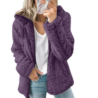Sia | Damen Warme Strickjacke | Leichte in Lila