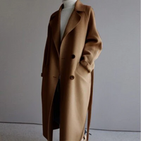 Tilla | Damen Warme Trenchcoat | Lange Mantel in Braun