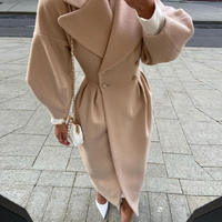 Anabell | Damen Lange Trenchcoat | Warm in Hellbraun